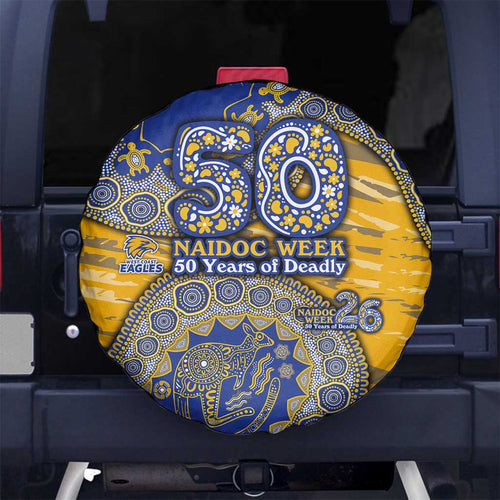 West Coast Eagles NAIDOC Week 2026 Spare Tire Cover Australian Aboriginal Dot Art Dreamtime Pattern Style