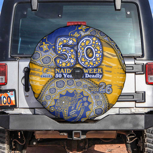 West Coast Eagles NAIDOC Week 2026 Spare Tire Cover Australian Aboriginal Dot Art Dreamtime Pattern Style