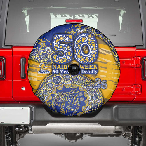 West Coast Eagles NAIDOC Week 2026 Spare Tire Cover Australian Aboriginal Dot Art Dreamtime Pattern Style