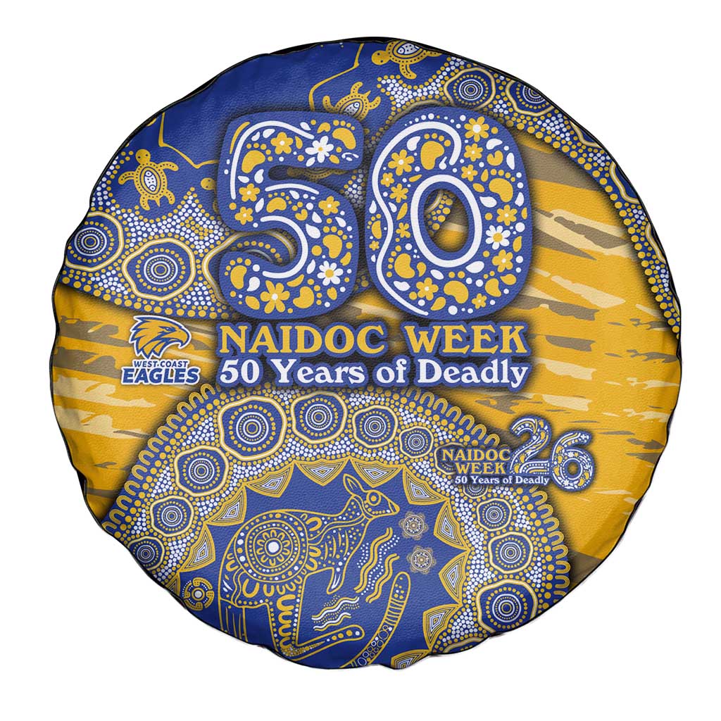 West Coast Eagles NAIDOC Week 2026 Spare Tire Cover Australian Aboriginal Dot Art Dreamtime Pattern Style
