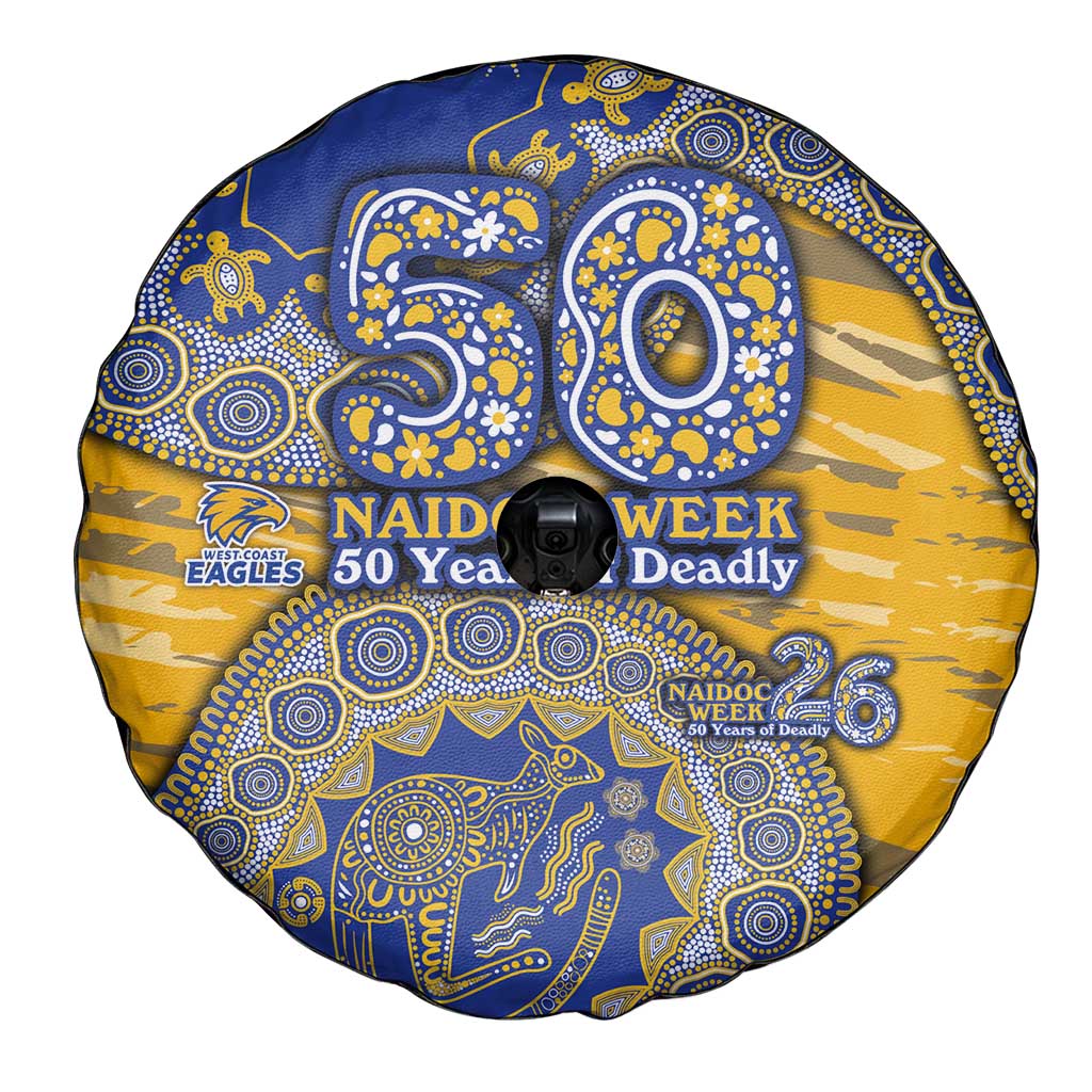 West Coast Eagles NAIDOC Week 2026 Spare Tire Cover Australian Aboriginal Dot Art Dreamtime Pattern Style