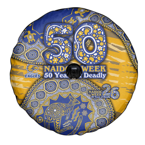 West Coast Eagles NAIDOC Week 2026 Spare Tire Cover Australian Aboriginal Dot Art Dreamtime Pattern Style