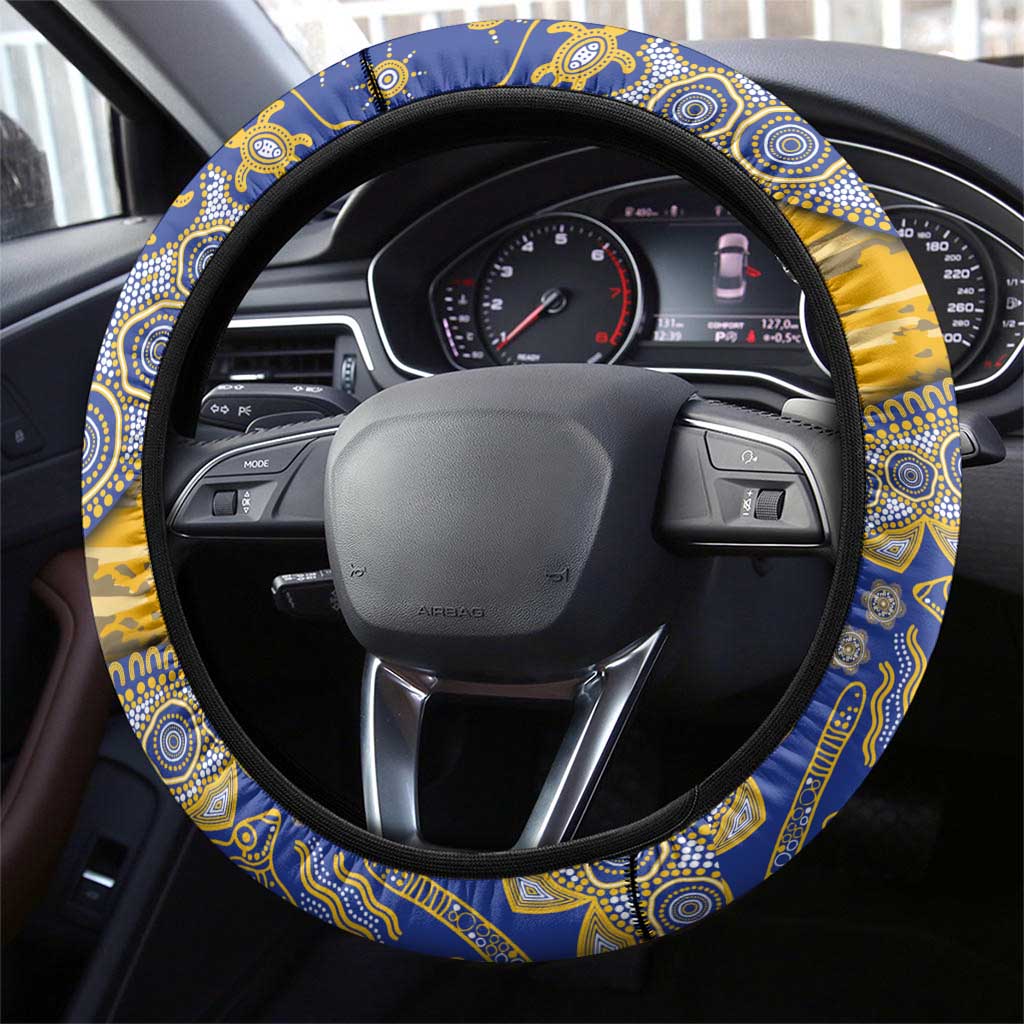 West Coast Eagles NAIDOC Week 2026 Steering Wheel Cover Australian Aboriginal Dot Art Dreamtime Pattern Style