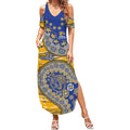 West Coast Eagles NAIDOC Week 2026 Summer Maxi Dress Australian Aboriginal Dot Art Dreamtime Pattern Style
