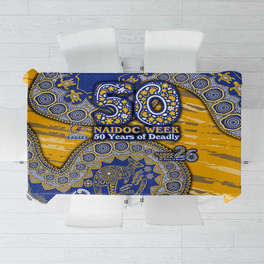 West Coast Eagles NAIDOC Week 2026 Tablecloth Australian Aboriginal Dot Art Dreamtime Pattern Style