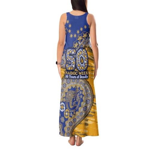 West Coast Eagles NAIDOC Week 2026 Tank Maxi Dress Australian Aboriginal Dot Art Dreamtime Pattern Style