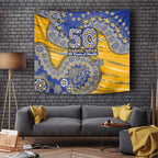 West Coast Eagles NAIDOC Week 2026 Tapestry Australian Aboriginal Dot Art Dreamtime Pattern Style