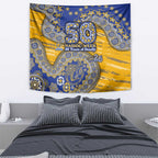 West Coast Eagles NAIDOC Week 2026 Tapestry Australian Aboriginal Dot Art Dreamtime Pattern Style