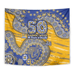West Coast Eagles NAIDOC Week 2026 Tapestry Australian Aboriginal Dot Art Dreamtime Pattern Style