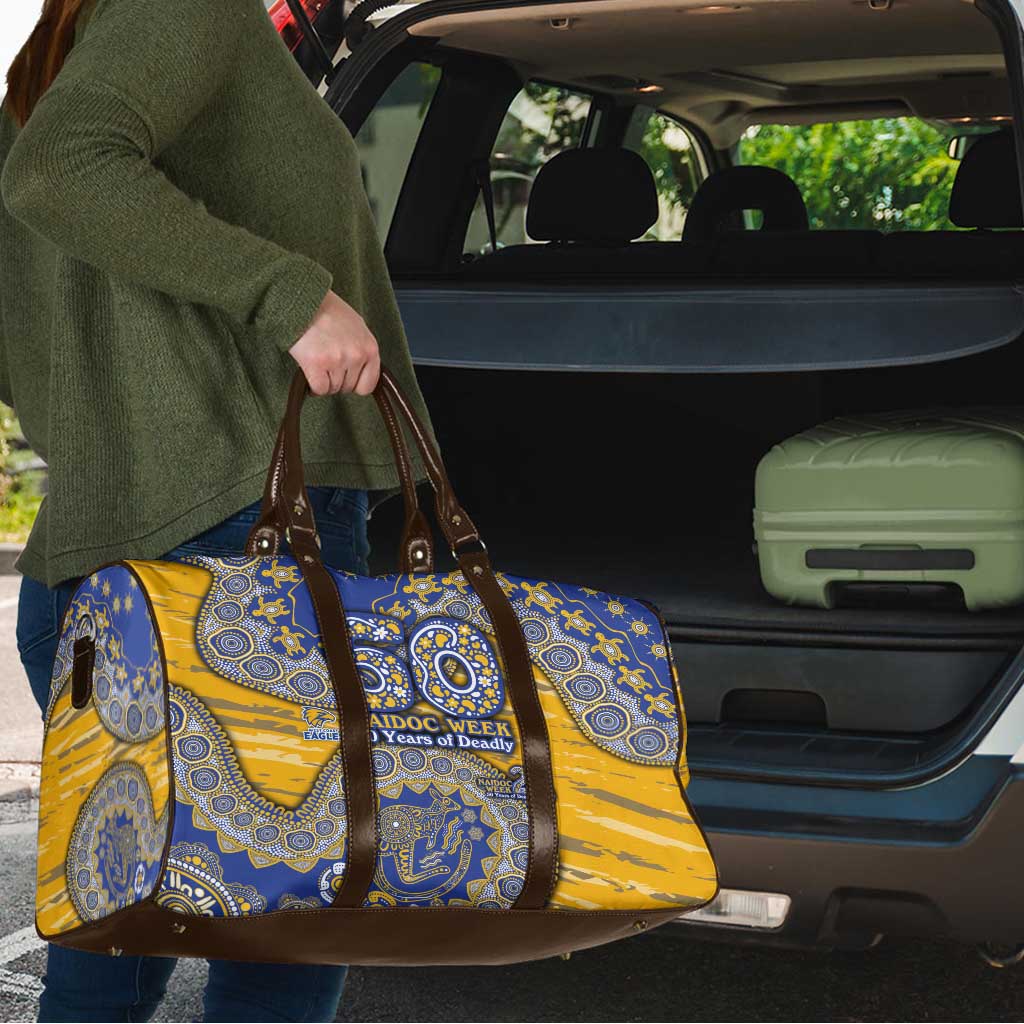 West Coast Eagles NAIDOC Week 2026 Travel Bag Australian Aboriginal Dot Art Dreamtime Pattern Style
