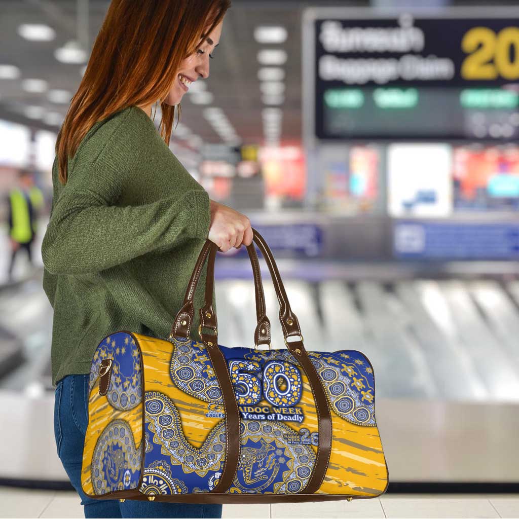 West Coast Eagles NAIDOC Week 2026 Travel Bag Australian Aboriginal Dot Art Dreamtime Pattern Style