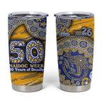 West Coast Eagles NAIDOC Week 2026 Tumbler Cup Australian Aboriginal Dot Art Dreamtime Pattern Style