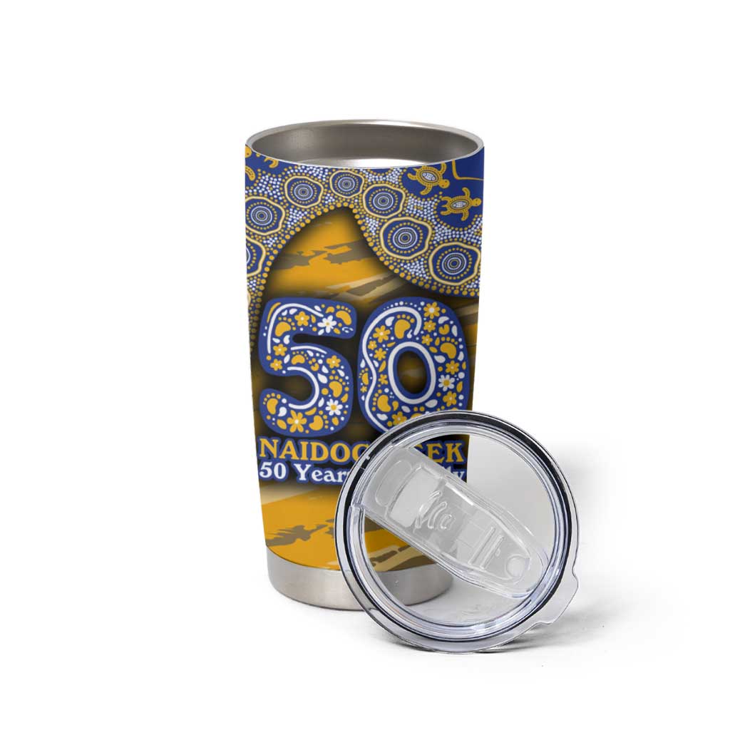 West Coast Eagles NAIDOC Week 2026 Tumbler Cup Australian Aboriginal Dot Art Dreamtime Pattern Style