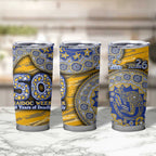 West Coast Eagles NAIDOC Week 2026 Tumbler Cup Australian Aboriginal Dot Art Dreamtime Pattern Style