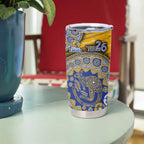 West Coast Eagles NAIDOC Week 2026 Tumbler Cup Australian Aboriginal Dot Art Dreamtime Pattern Style