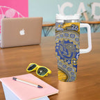 West Coast Eagles NAIDOC Week 2026 Tumbler With Handle Australian Aboriginal Dot Art Dreamtime Pattern Style