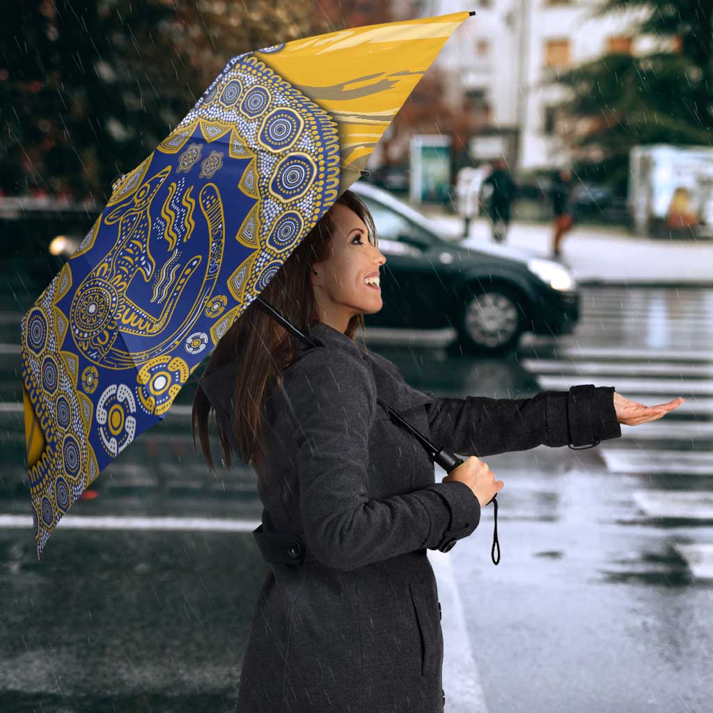 West Coast Eagles NAIDOC Week 2026 Umbrella Australian Aboriginal Dot Art Dreamtime Pattern Style