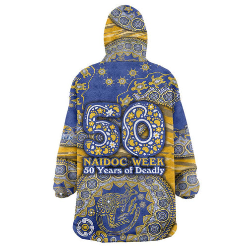 West Coast Eagles NAIDOC Week 2026 Wearable Blanket Hoodie Australian Aboriginal Dot Art Dreamtime Pattern Style