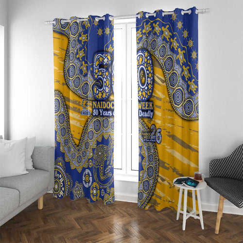 West Coast Eagles NAIDOC Week 2026 Window Curtain Australian Aboriginal Dot Art Dreamtime Pattern Style
