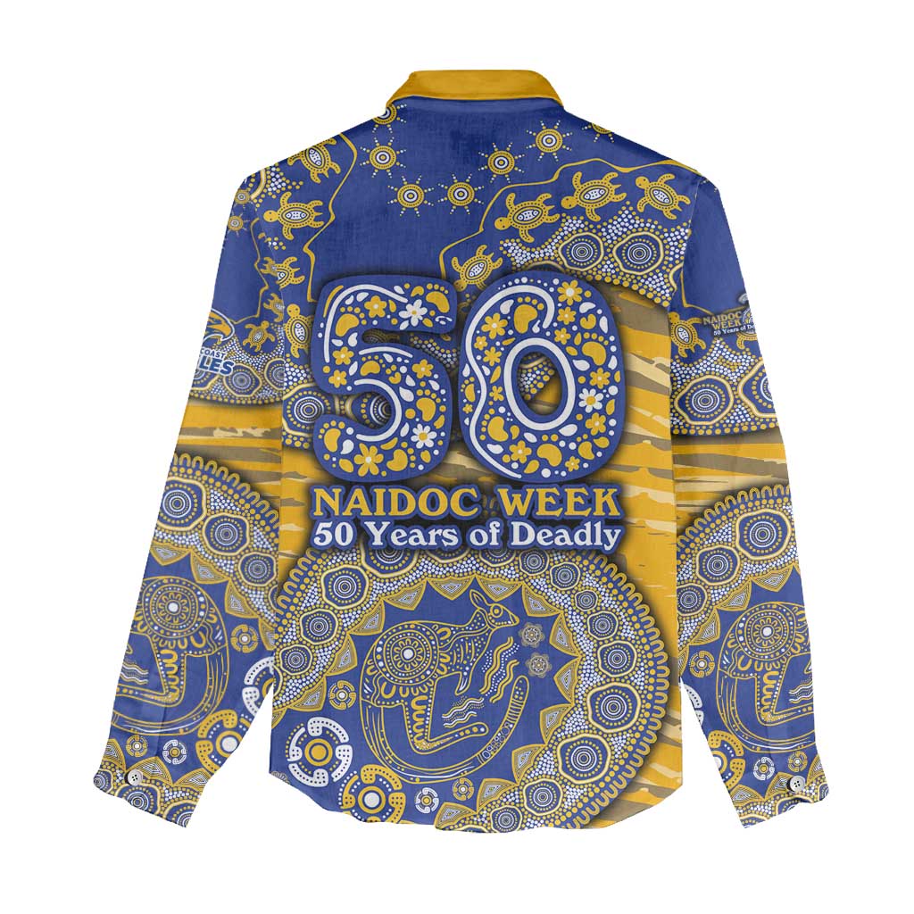 West Coast Eagles NAIDOC Week 2026 Women Casual Shirt Australian Aboriginal Dot Art Dreamtime Pattern Style