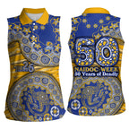 West Coast Eagles NAIDOC Week 2026 Women Sleeveless Polo Shirt Australian Aboriginal Dot Art Dreamtime Pattern Style
