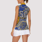 West Coast Eagles NAIDOC Week 2026 Women Sleeveless Polo Shirt Australian Aboriginal Dot Art Dreamtime Pattern Style