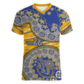 West Coast Eagles NAIDOC Week 2026 Women V-Neck T-Shirt Australian Aboriginal Dot Art Dreamtime Pattern Style