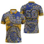 West Coast Eagles NAIDOC Week 2026 Zipper Polo Shirt Australian Aboriginal Dot Art Dreamtime Pattern Style