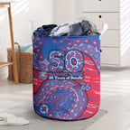 Western Bulldogs NAIDOC Week 2026 Laundry Basket Australian Aboriginal Dot Art Dreamtime Pattern Style