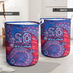 Western Bulldogs NAIDOC Week 2026 Laundry Basket Australian Aboriginal Dot Art Dreamtime Pattern Style