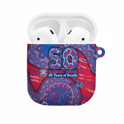 Western Bulldogs NAIDOC Week 2026 AirPods Case Australian Aboriginal Dot Art Dreamtime Pattern Style