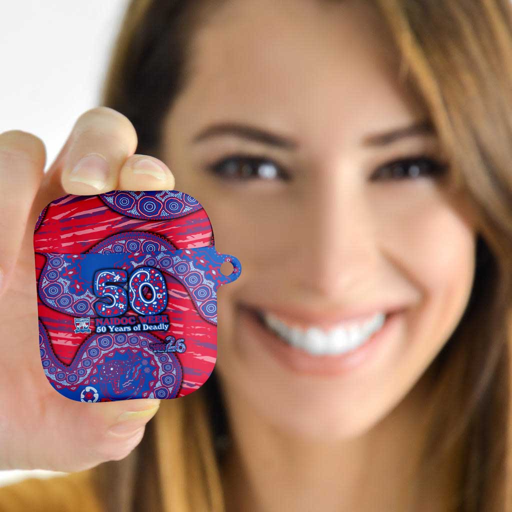 Western Bulldogs NAIDOC Week 2026 AirPods Case Australian Aboriginal Dot Art Dreamtime Pattern Style