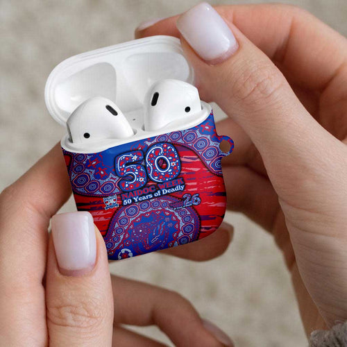 Western Bulldogs NAIDOC Week 2026 AirPods Case Australian Aboriginal Dot Art Dreamtime Pattern Style