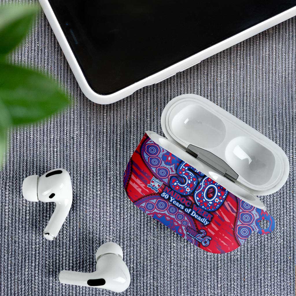 Western Bulldogs NAIDOC Week 2026 AirPods Case Australian Aboriginal Dot Art Dreamtime Pattern Style