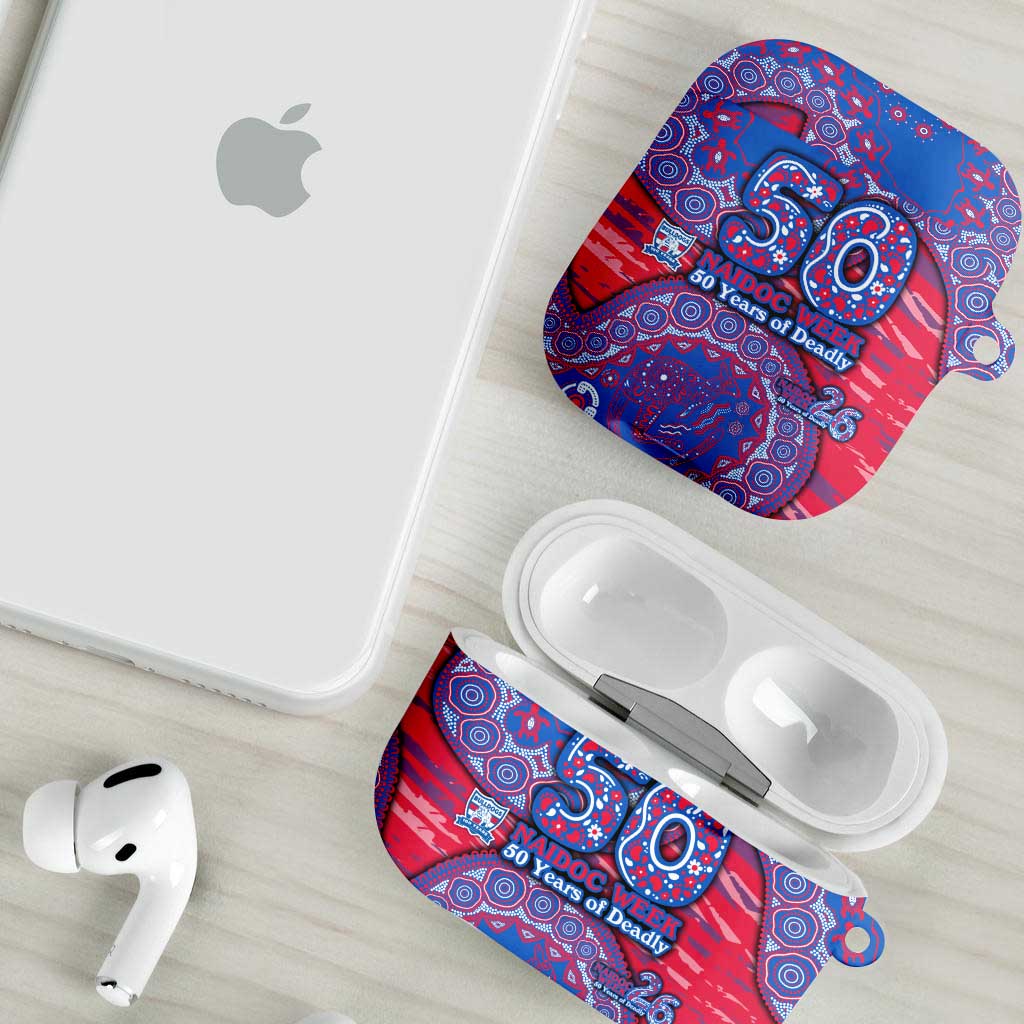 Western Bulldogs NAIDOC Week 2026 AirPods Case Australian Aboriginal Dot Art Dreamtime Pattern Style