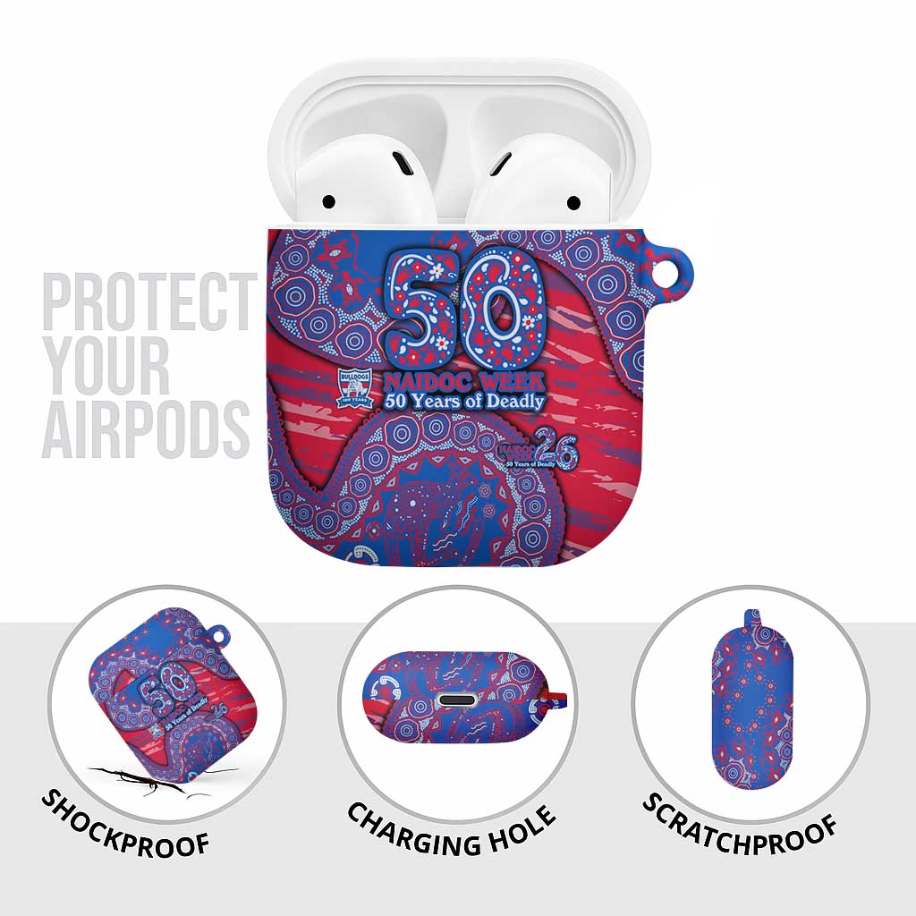 Western Bulldogs NAIDOC Week 2026 AirPods Case Australian Aboriginal Dot Art Dreamtime Pattern Style