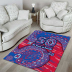 Western Bulldogs NAIDOC Week 2026 Area Rug Australian Aboriginal Dot Art Dreamtime Pattern Style