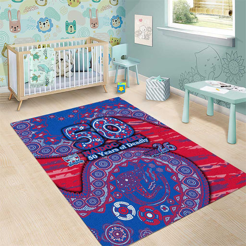 Western Bulldogs NAIDOC Week 2026 Area Rug Australian Aboriginal Dot Art Dreamtime Pattern Style