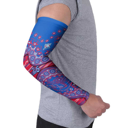 Western Bulldogs NAIDOC Week 2026 Arm Sleeves Australian Aboriginal Dot Art Dreamtime Pattern Style