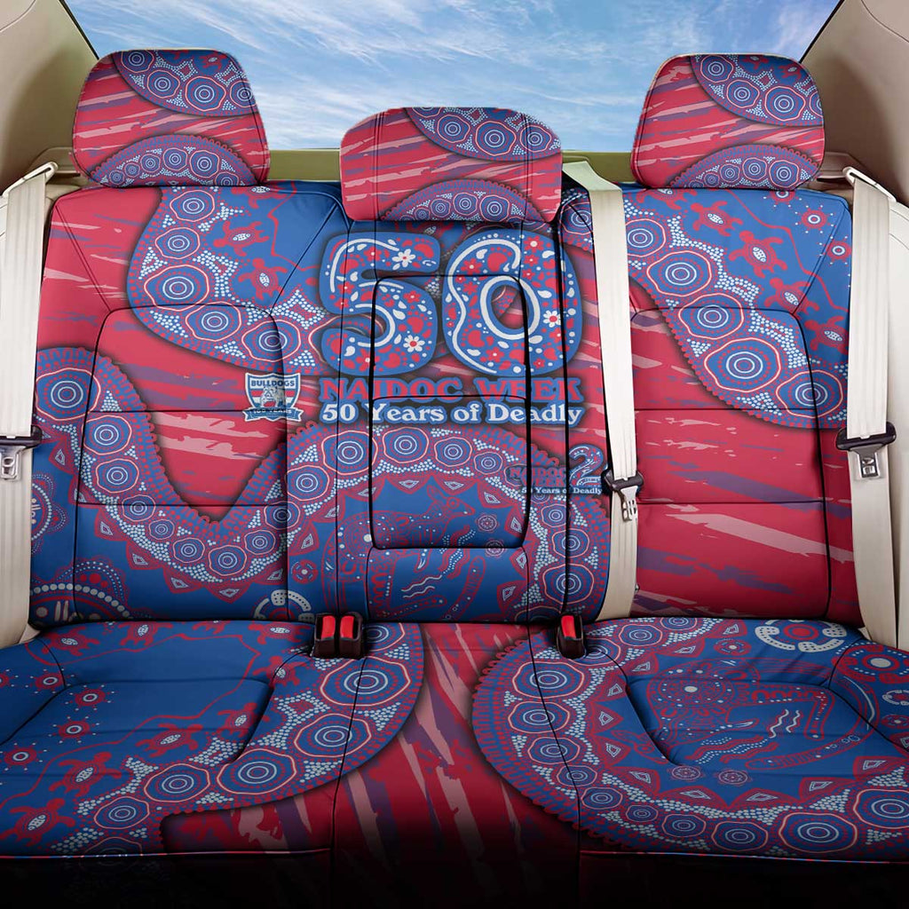 Western Bulldogs NAIDOC Week 2026 Back Car Seat Cover Australian Aboriginal Dot Art Dreamtime Pattern Style