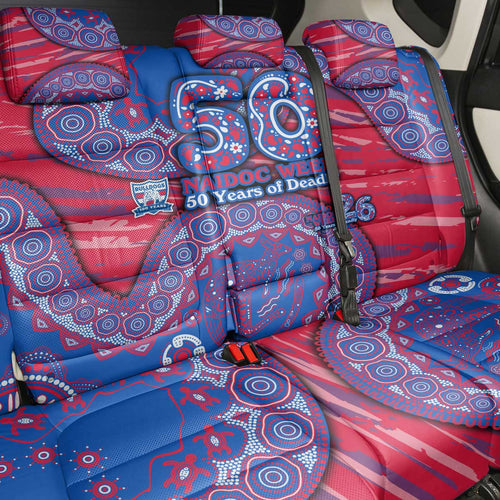 Western Bulldogs NAIDOC Week 2026 Back Car Seat Cover Australian Aboriginal Dot Art Dreamtime Pattern Style