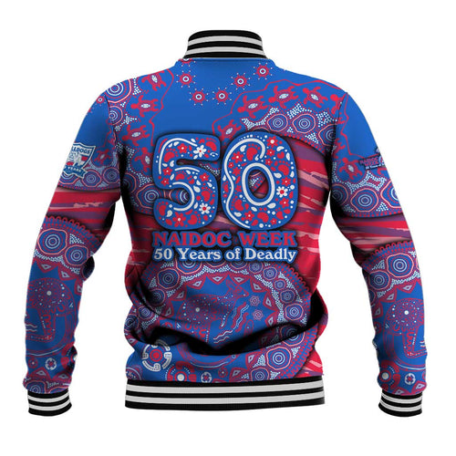 Western Bulldogs NAIDOC Week 2026 Baseball Jacket Australian Aboriginal Dot Art Dreamtime Pattern Style