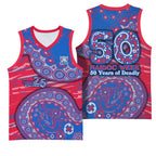 Western Bulldogs NAIDOC Week 2026 Basketball Jersey Australian Aboriginal Dot Art Dreamtime Pattern Style
