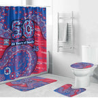 Western Bulldogs NAIDOC Week 2026 Bathroom Set Australian Aboriginal Dot Art Dreamtime Pattern Style
