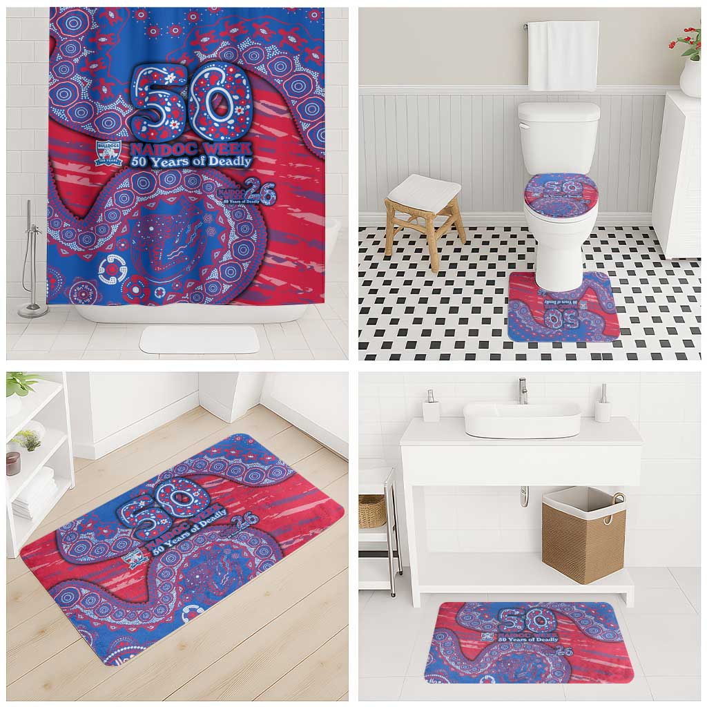 Western Bulldogs NAIDOC Week 2026 Bathroom Set Australian Aboriginal Dot Art Dreamtime Pattern Style