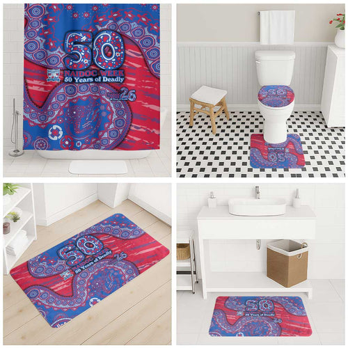 Western Bulldogs NAIDOC Week 2026 Bathroom Set Australian Aboriginal Dot Art Dreamtime Pattern Style