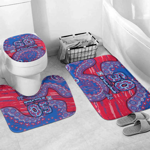 Western Bulldogs NAIDOC Week 2026 Bathroom Set Australian Aboriginal Dot Art Dreamtime Pattern Style