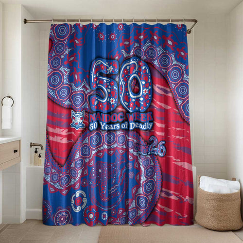 Western Bulldogs NAIDOC Week 2026 Bathroom Set Australian Aboriginal Dot Art Dreamtime Pattern Style