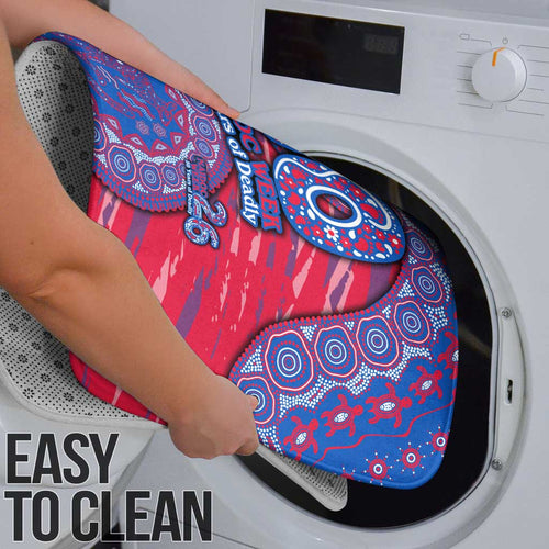 Western Bulldogs NAIDOC Week 2026 Bathroom Set Australian Aboriginal Dot Art Dreamtime Pattern Style