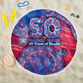 Western Bulldogs NAIDOC Week 2026 Beach Blanket Australian Aboriginal Dot Art Dreamtime Pattern Style